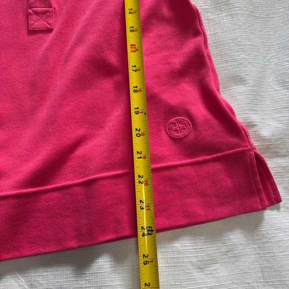 Tory Burch Fuchsia 3/4 Sleeve polo with front button size Small - Picture 10 of 10